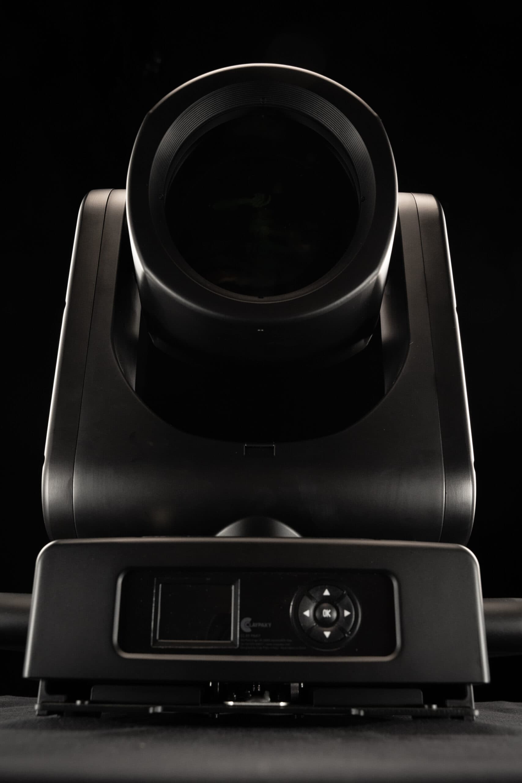 Claypaky Ultimo Sharpy — front view with the head upright and front lens