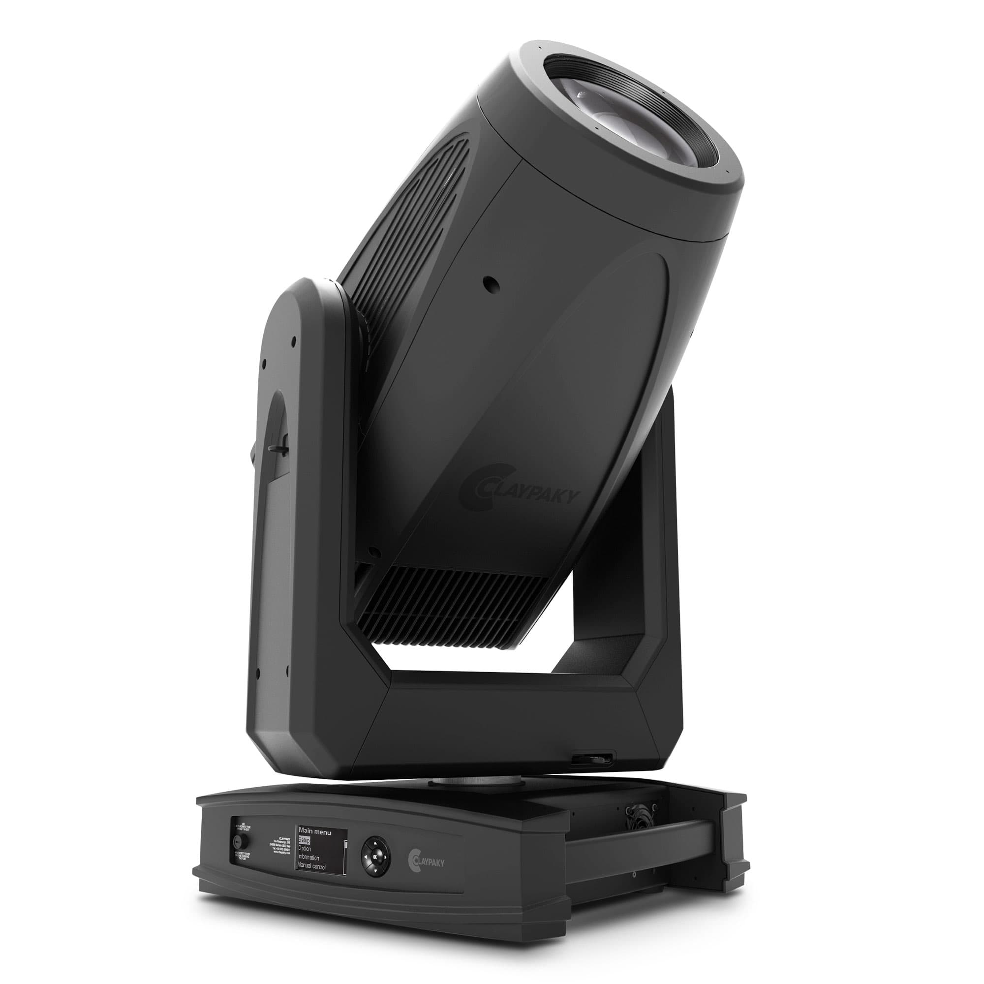 Claypaky Rhapsodya RGBAL LED profile moving head — three-quarter studio view