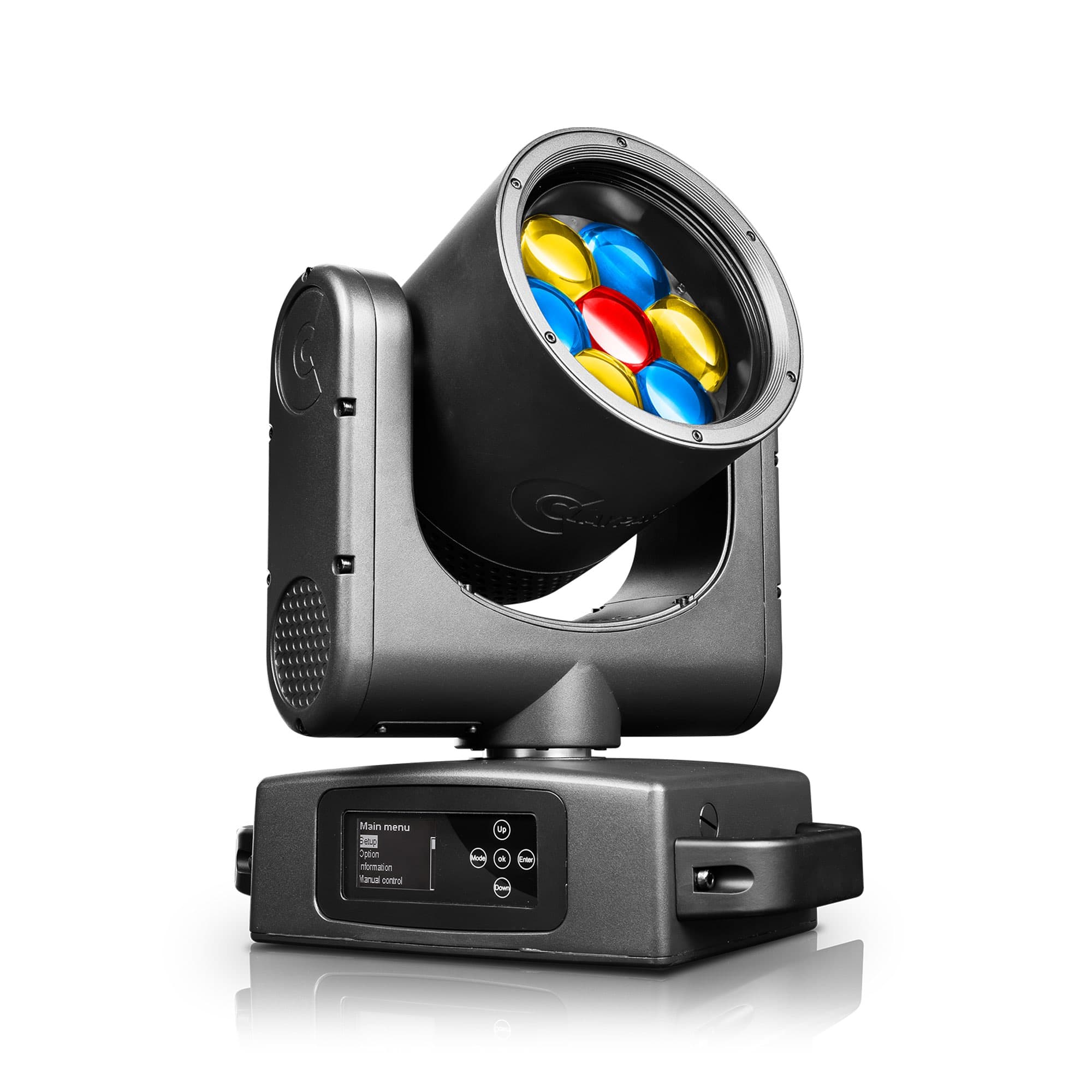 Claypaky Mini-B Aqua PX IP66 LED wash moving head — three-quarter studio view
