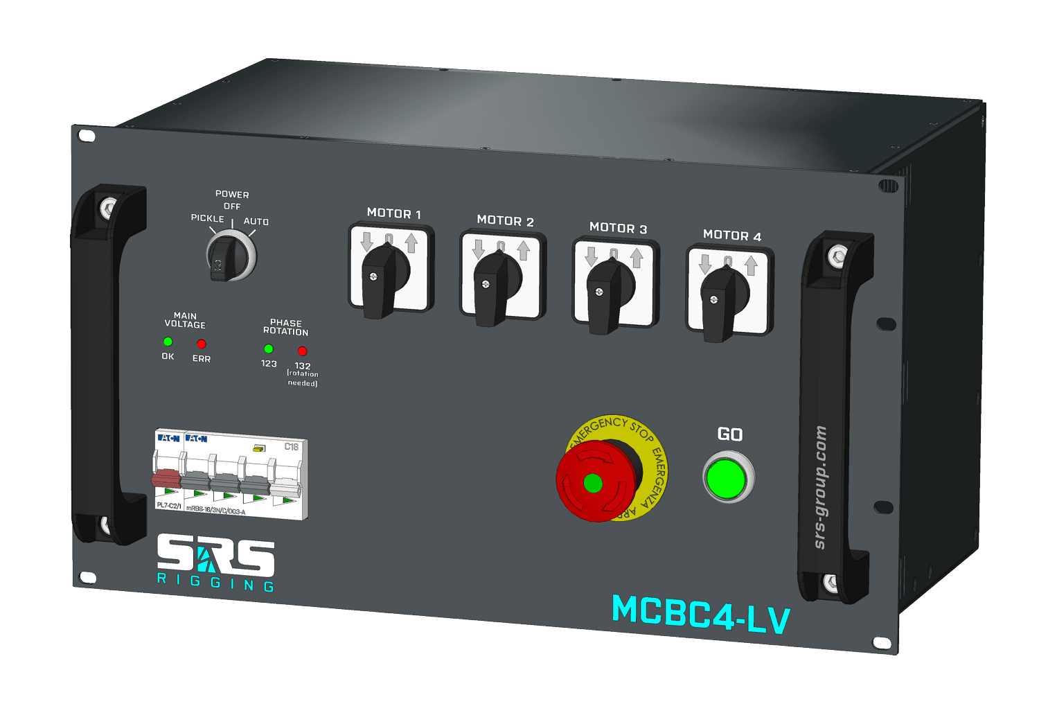 SRS MCBC motor controller, front view
