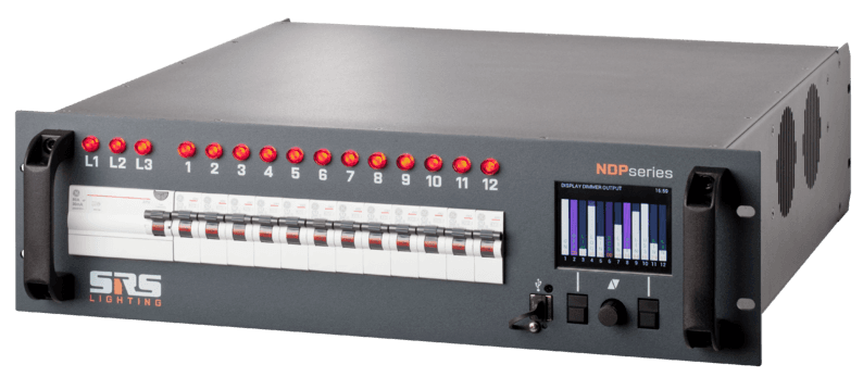 SRS NDP12 12-way network dimmer pack, front view