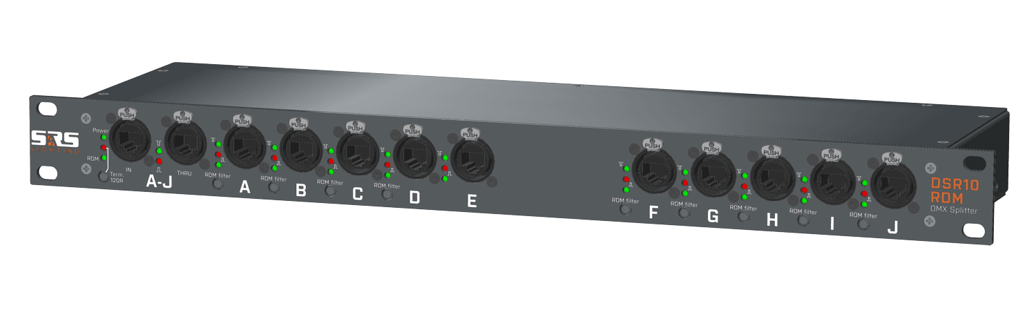 SRS DSR10-RDM DMX/RDM splitter, front view