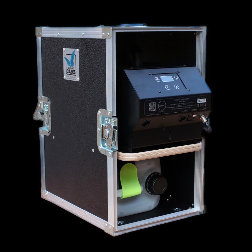 hazebase classic² cased — rear of the flightcase