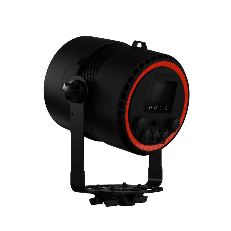 Portman OMNIRAY — detail render of yoke and lens