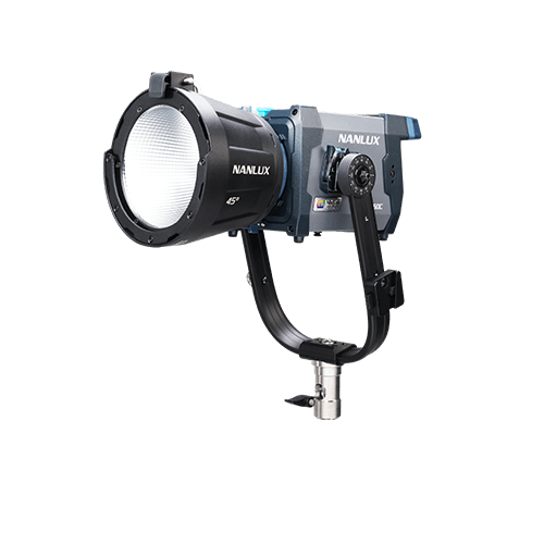 Nanlux Evoke 150C compact full-colour LED COB spotlight — studio view