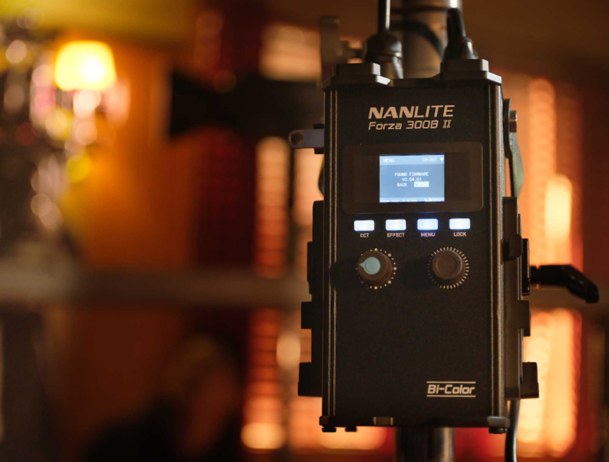 Nanlite Forza 300B II — in use on set