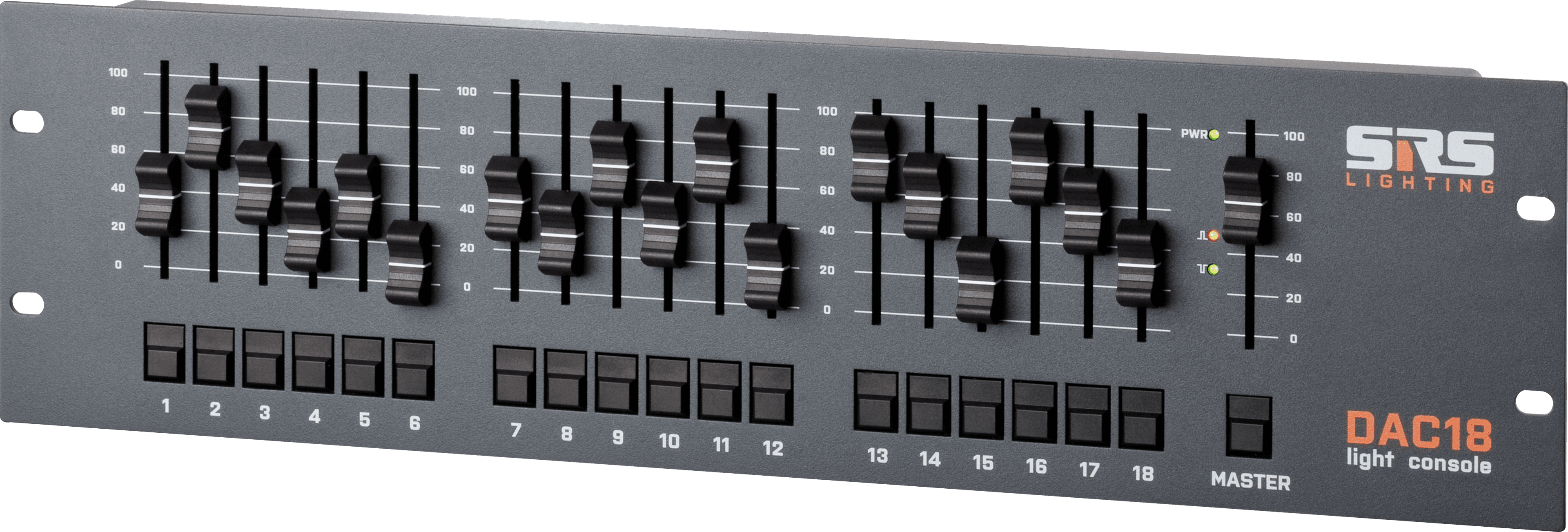 SRS DAC18 manual DMX light console, front view