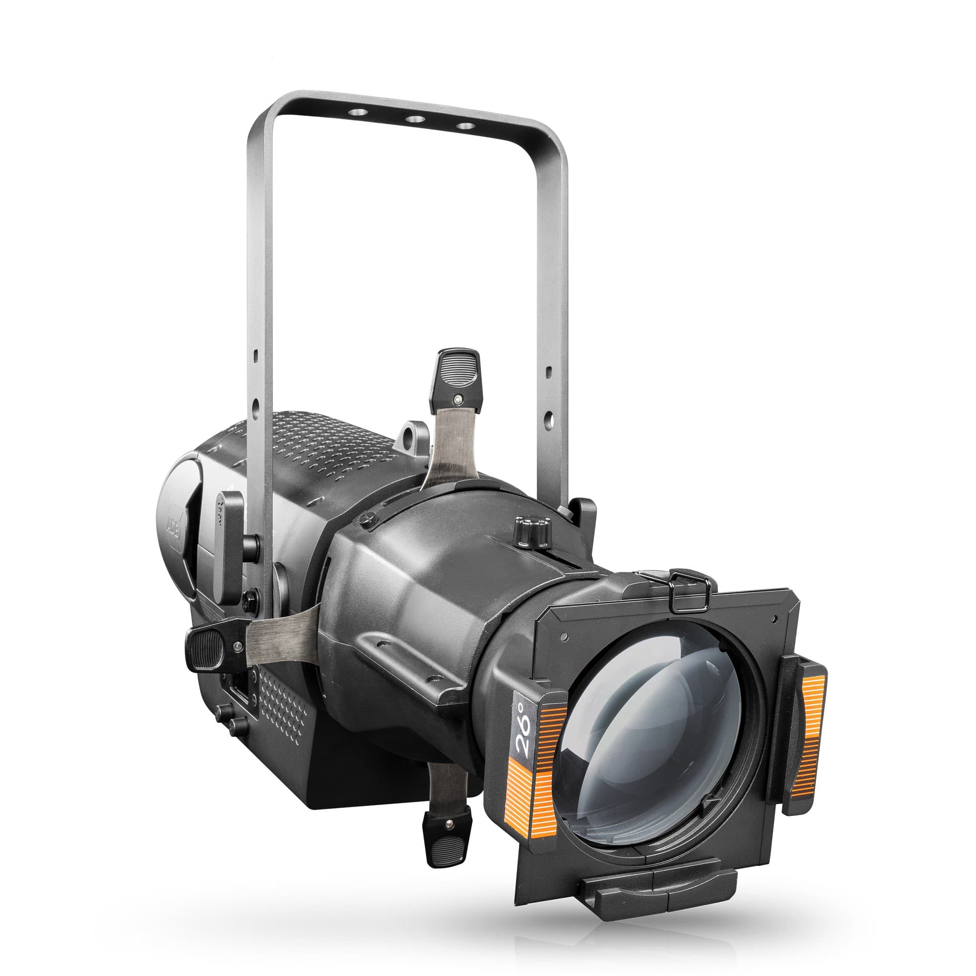 Claypaky Actoris Profile FC LED ellipsoidal with lens tube — three-quarter studio view