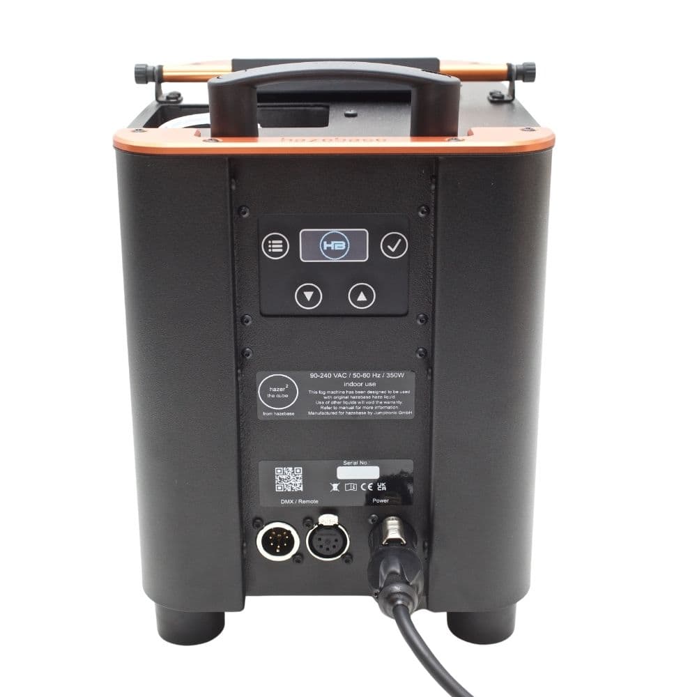 hazebase hazer² “the cube” energy-saving hazer — front view