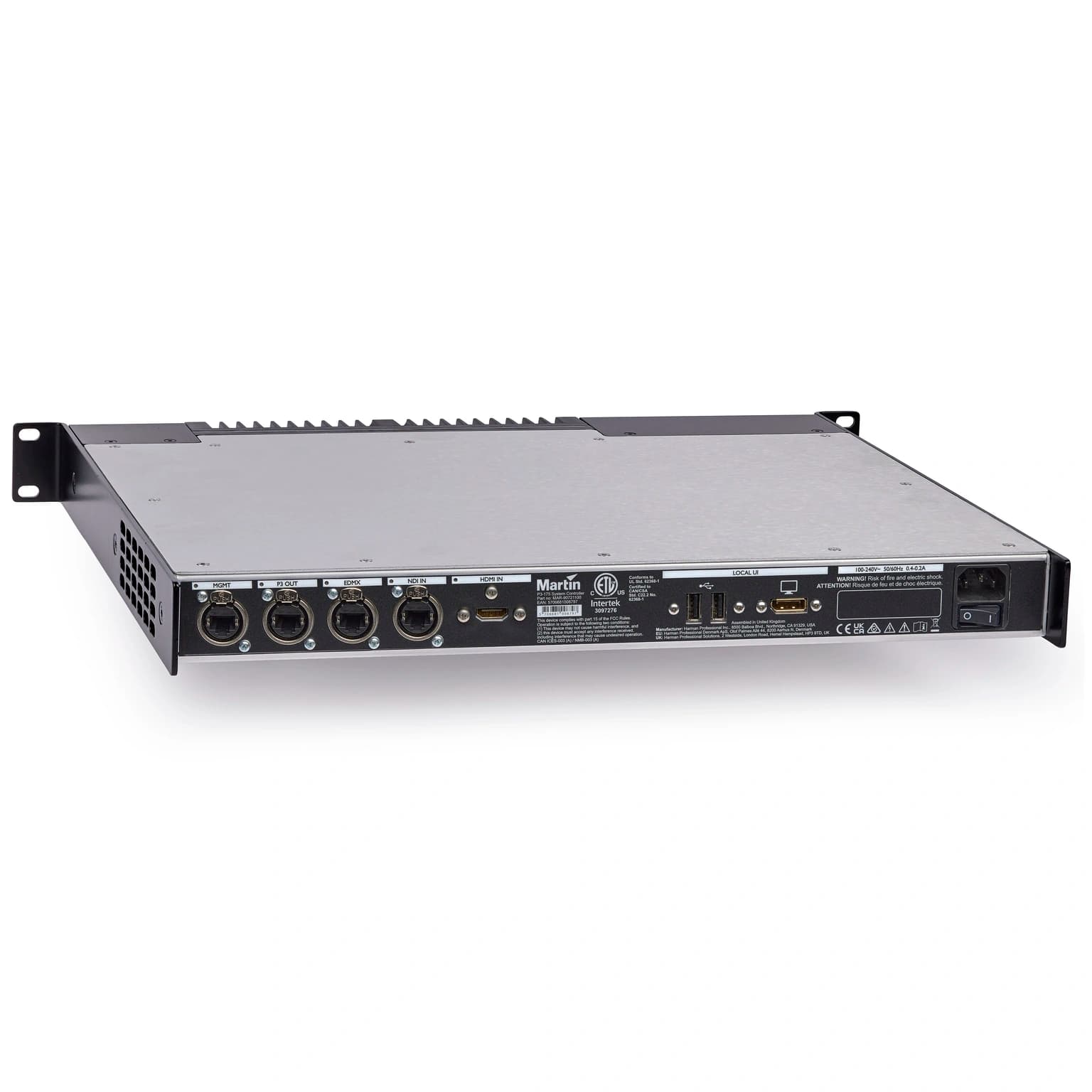 Martin P3-175 System Controller — rear connections