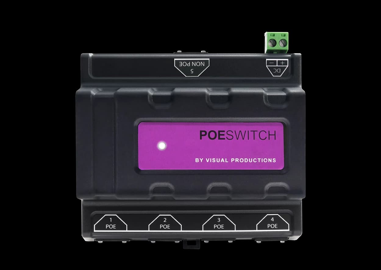 Visual Productions PoE Switch DIN-rail network switch