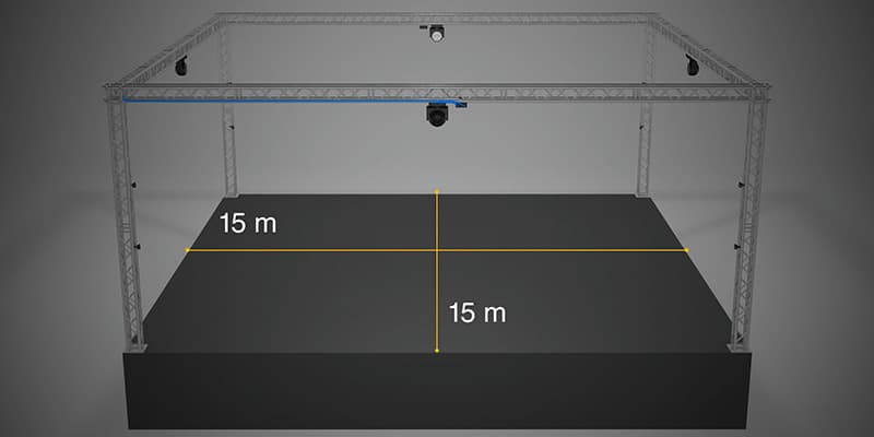 Claypaky Buddylight — tracking-area coverage highlight