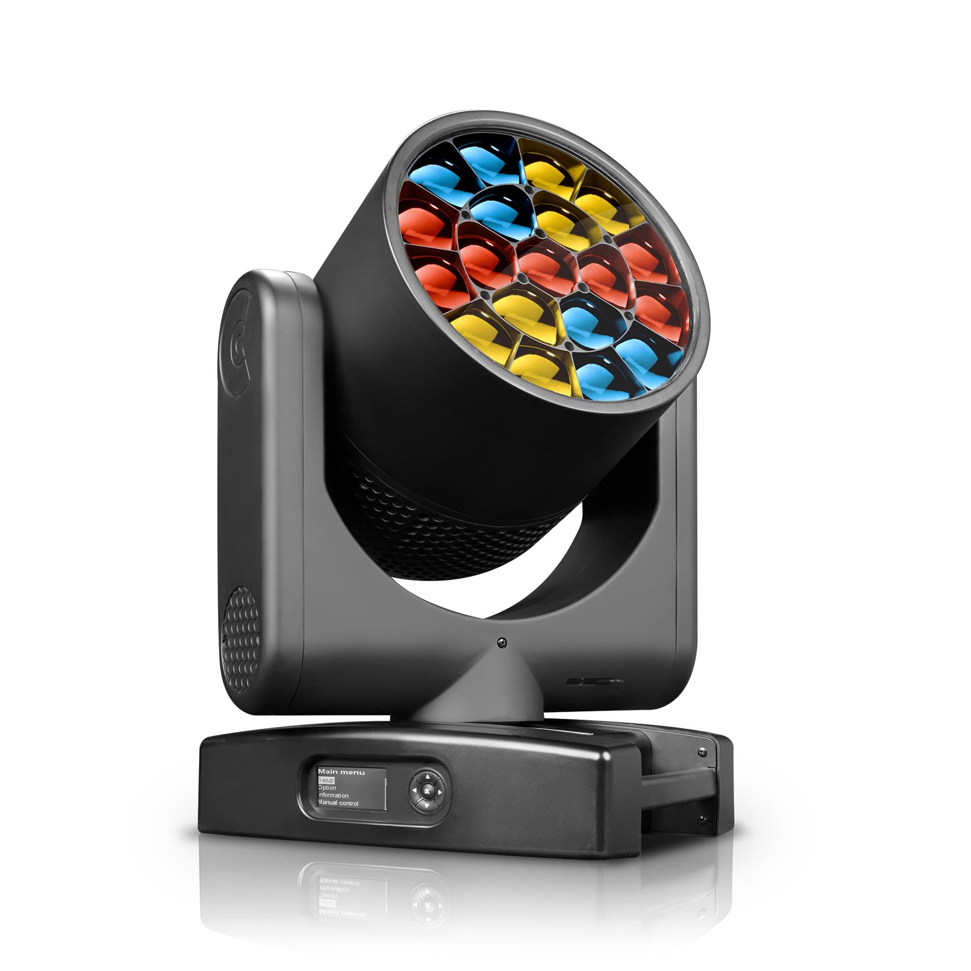 Claypaky HY B-EYE K15 Aqua IP66 wash / beam moving head — three-quarter studio view