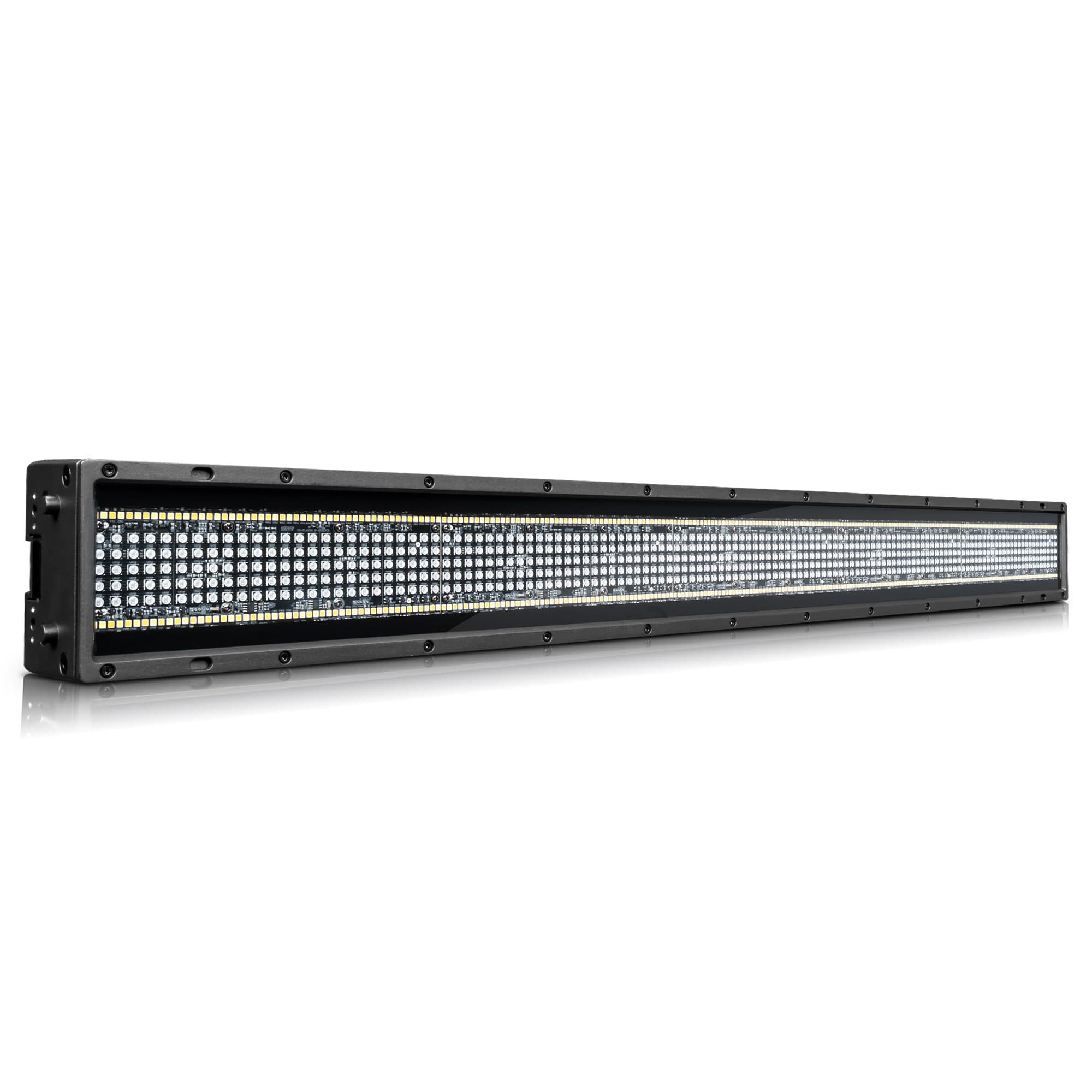 Claypaky Tambora Stormy Linear IP66 hybrid strobe bar — three-quarter studio view