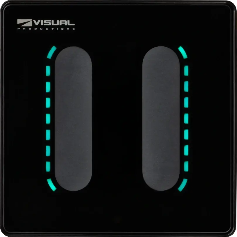 Visual Productions NetPanel F2 — dual-fader capacitive touch panel